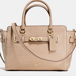 Coach Crocodile embossed leather bag